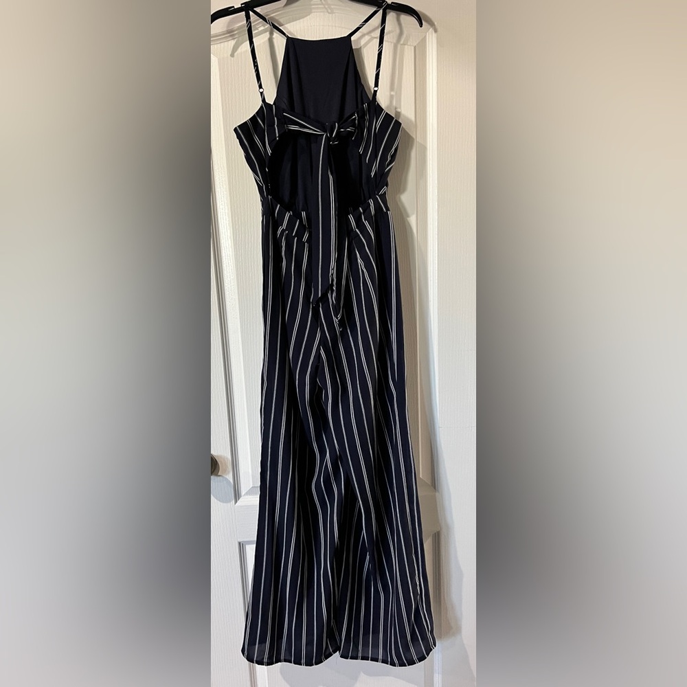Japna Pants Romper Jumpsuit Navy w/ White Stripes Size Small NWT - Picture 6 of 7